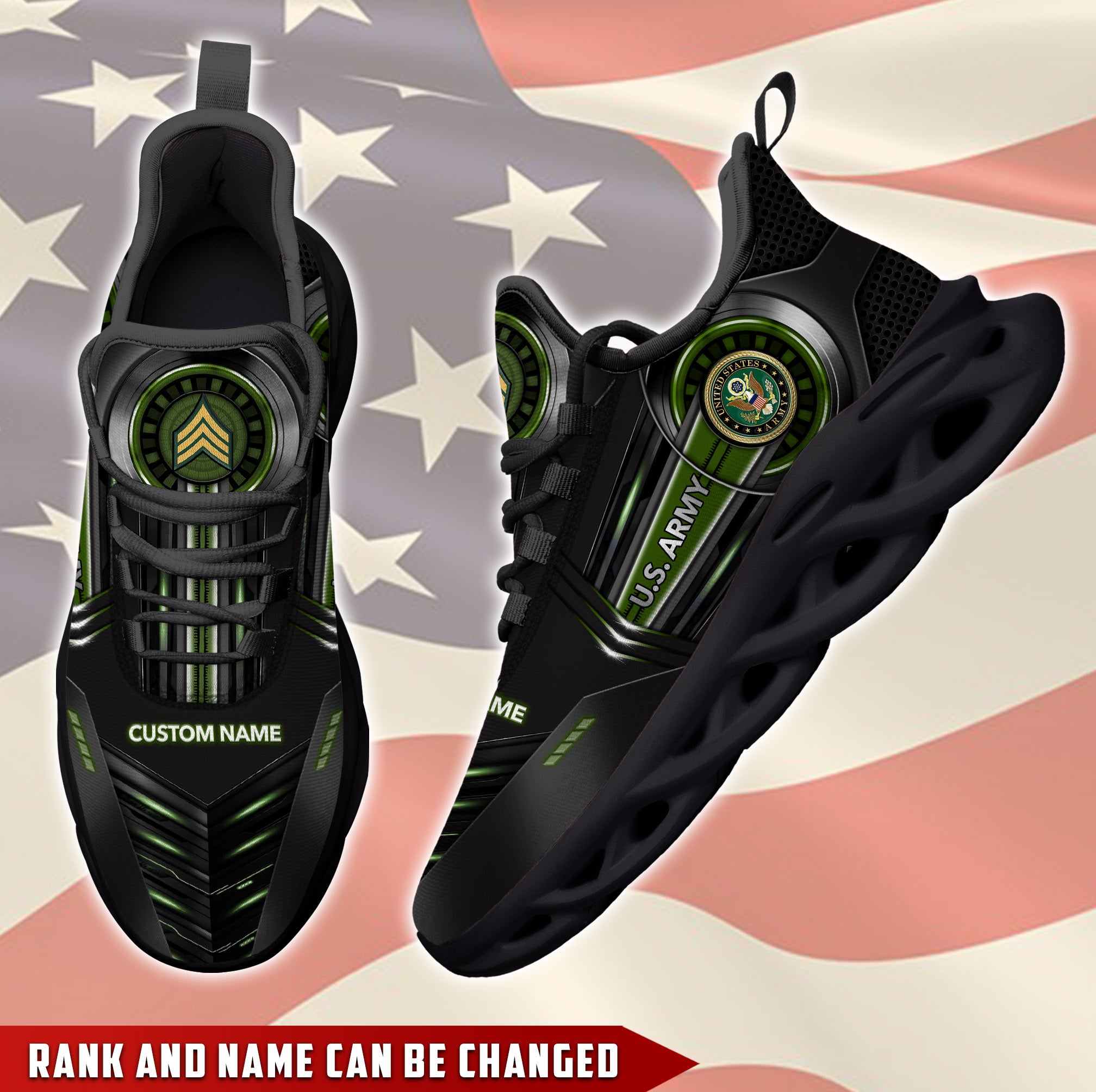 Personalized US Army Max Soul Shoes Sneakers for Men And Women – Casual Shoes, Streetwear Shoes