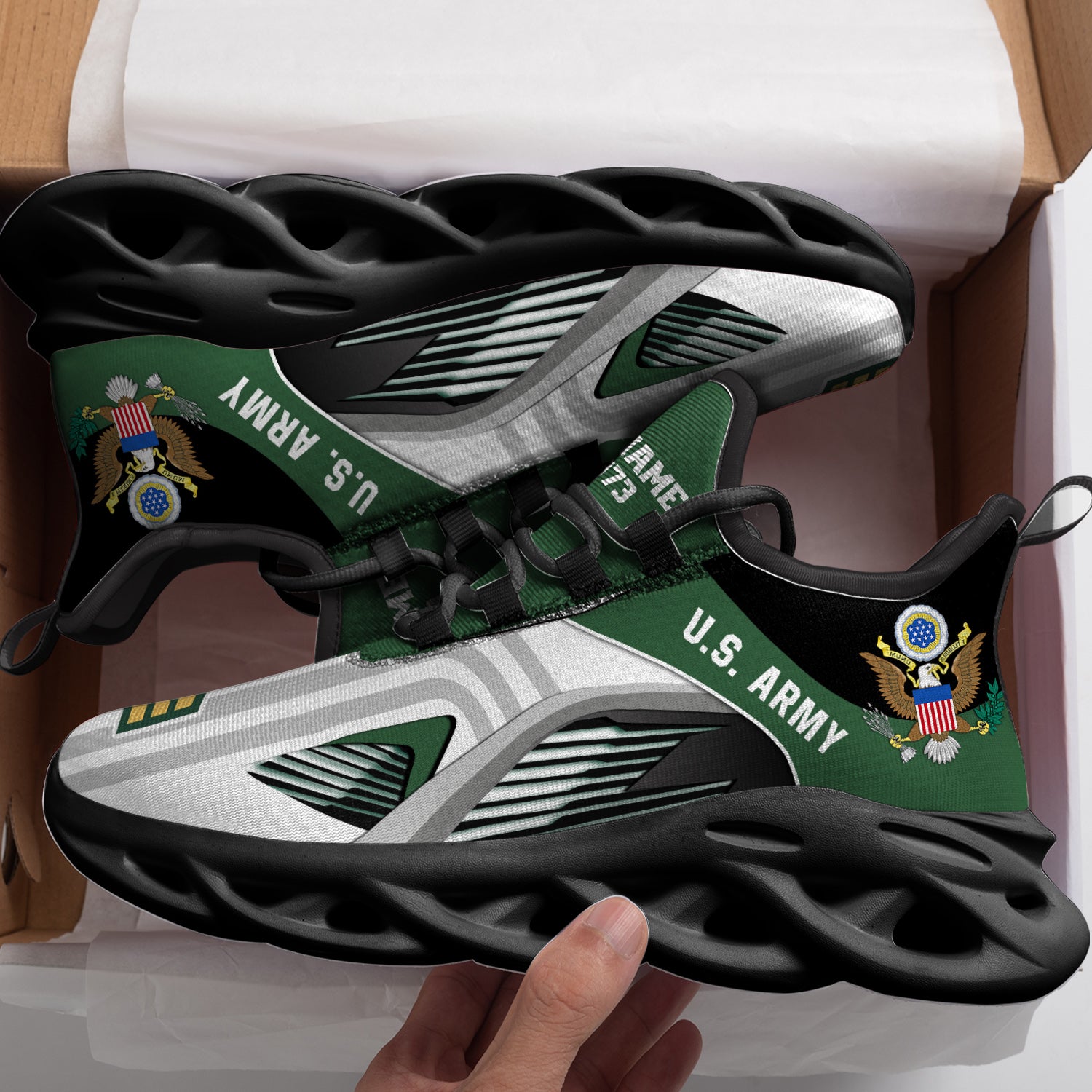 Personalized US Army Max Soul Shoes Sneakers for Men And Women – Casual Shoes, Streetwear Shoes - Image 3