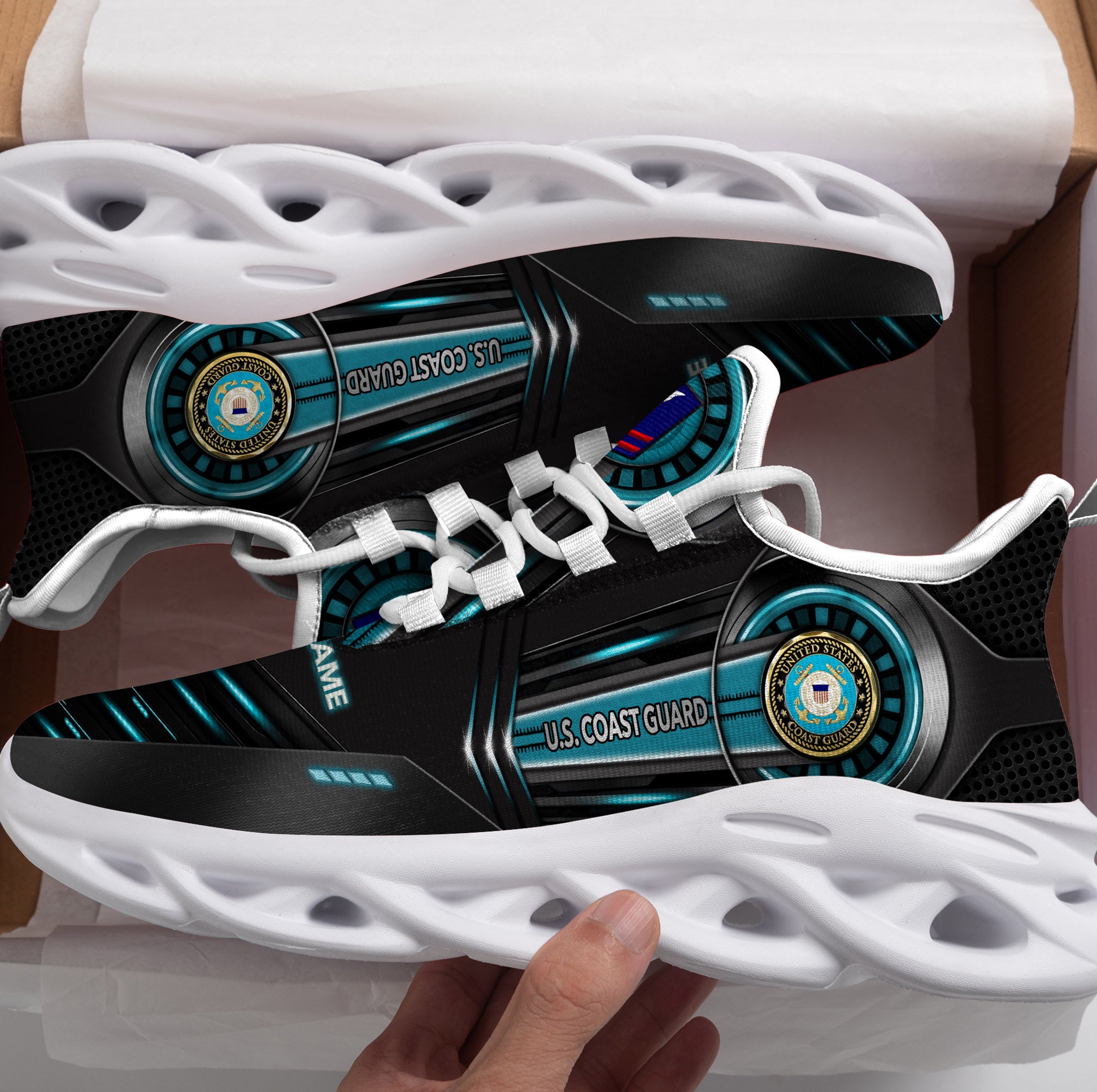 Personalized US Coast Guard Max Soul Shoes Sneakers for Men And Women – Casual Shoes, Streetwear Shoes - Image 4