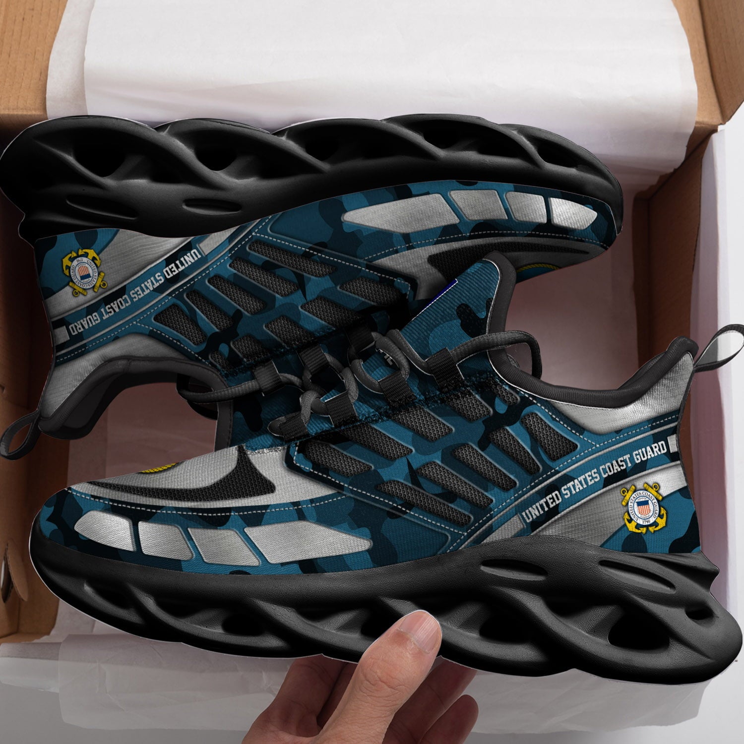 Personalized US Coast Guard Max Soul Shoes Sneakers for Men And Women – Casual Shoes, Streetwear Shoes - Image 3