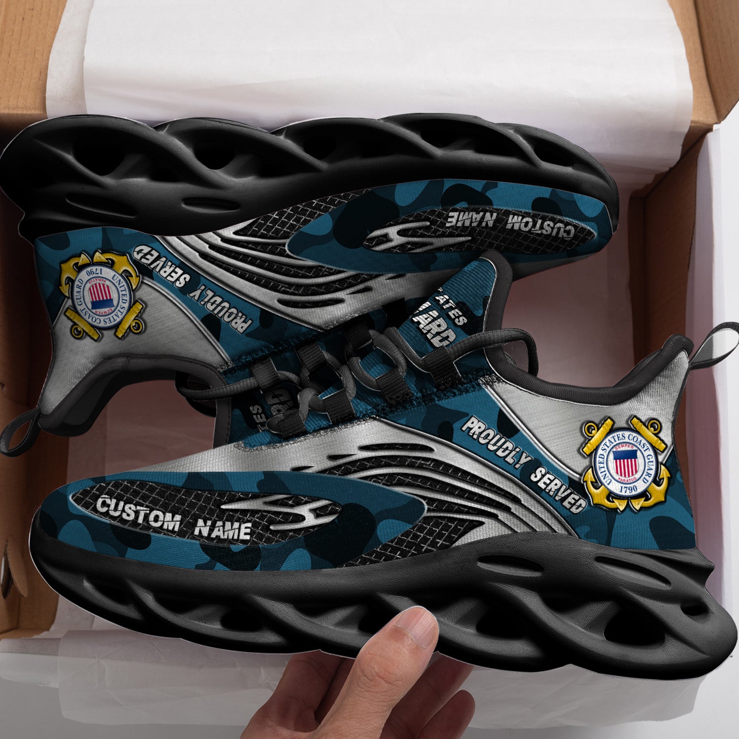 Personalized US Coast Guard Max Soul Shoes Sneakers for Men And Women – Casual Shoes, Streetwear Shoes - Image 3