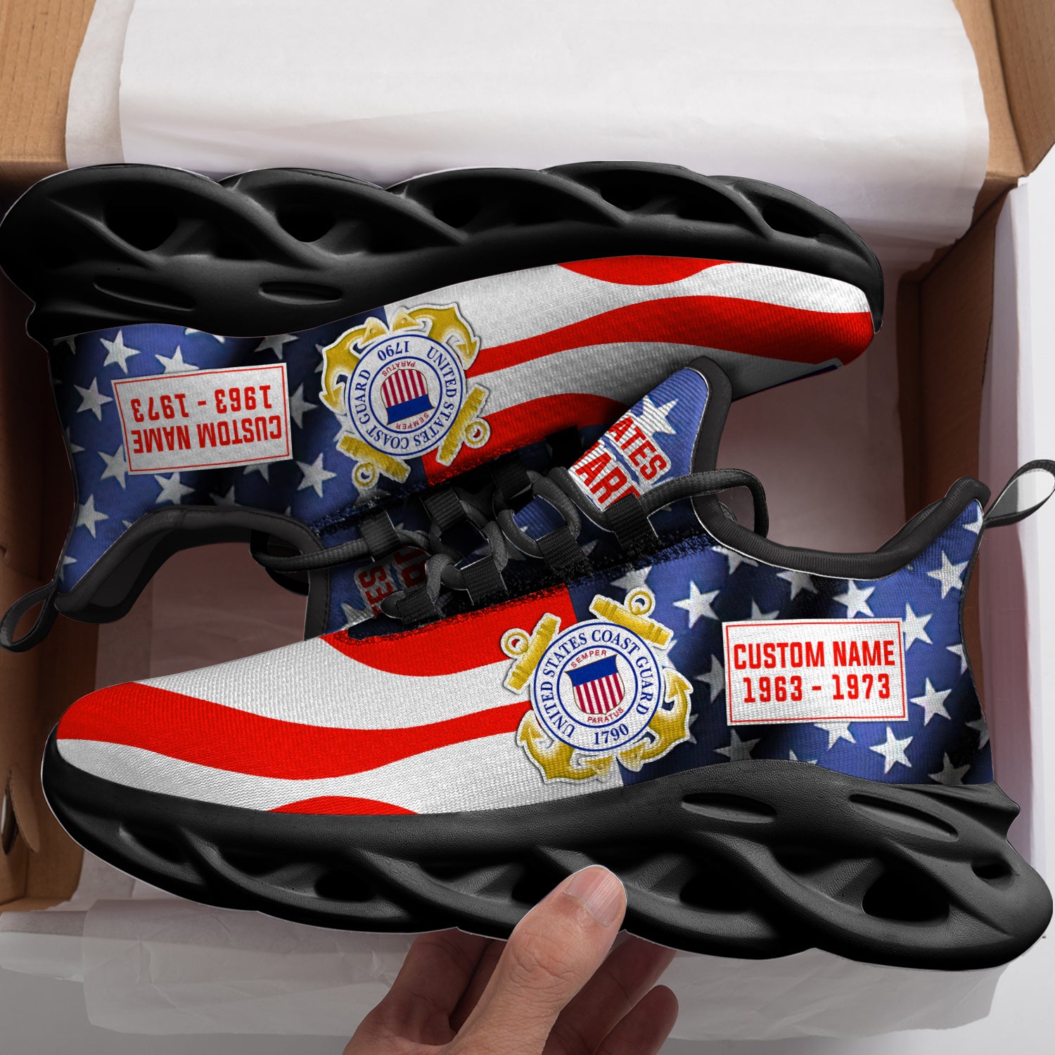 Personalized US Coast Guard Max Soul Shoes Sneakers for Men And Women – Casual Shoes, Streetwear Shoes - Image 3