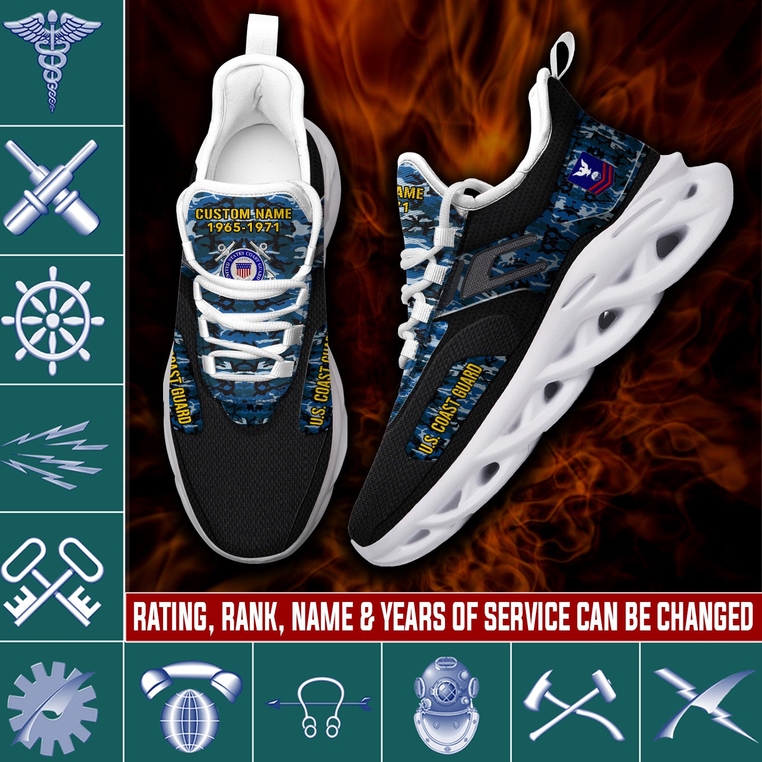Personalized US Coast Guard Max Soul Shoes Sneakers for Men And Women – Casual Shoes, Streetwear Shoes
