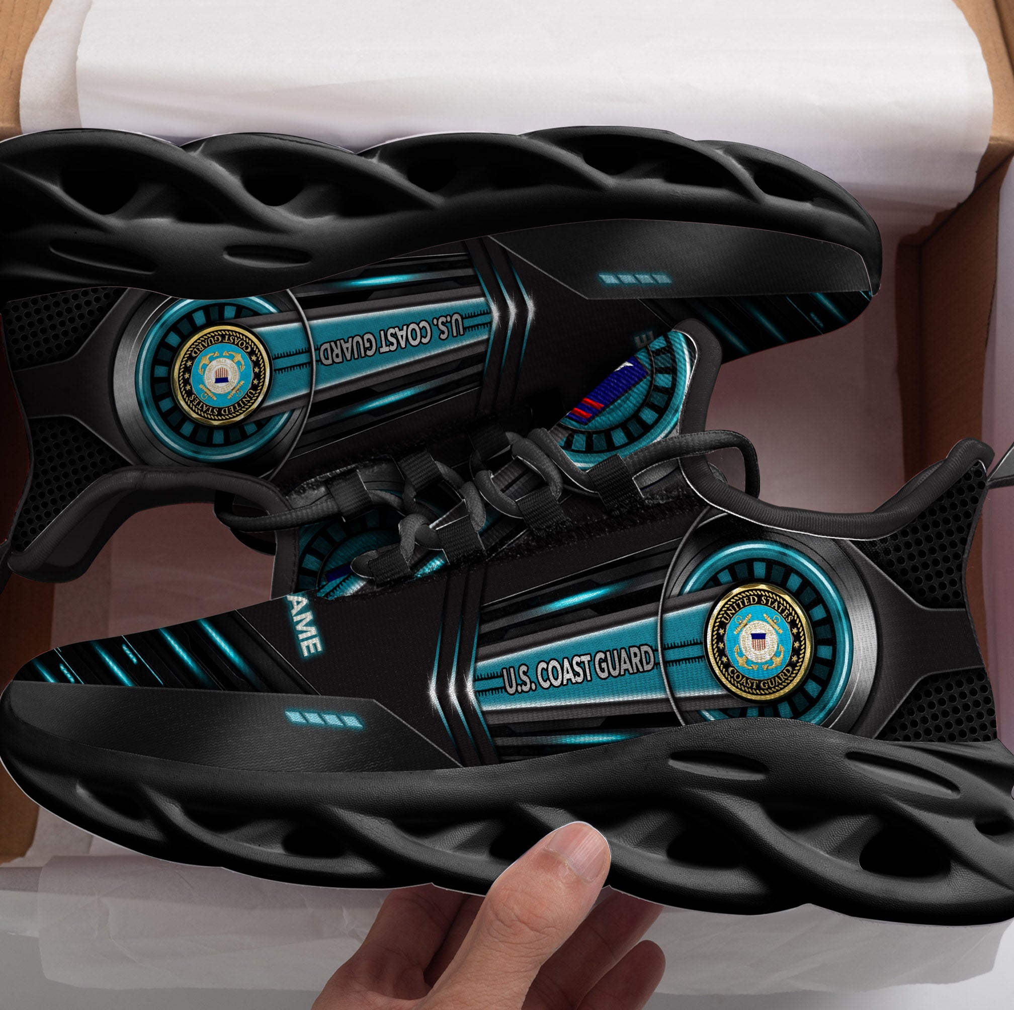 Personalized US Coast Guard Max Soul Shoes Sneakers for Men And Women – Casual Shoes, Streetwear Shoes - Image 3