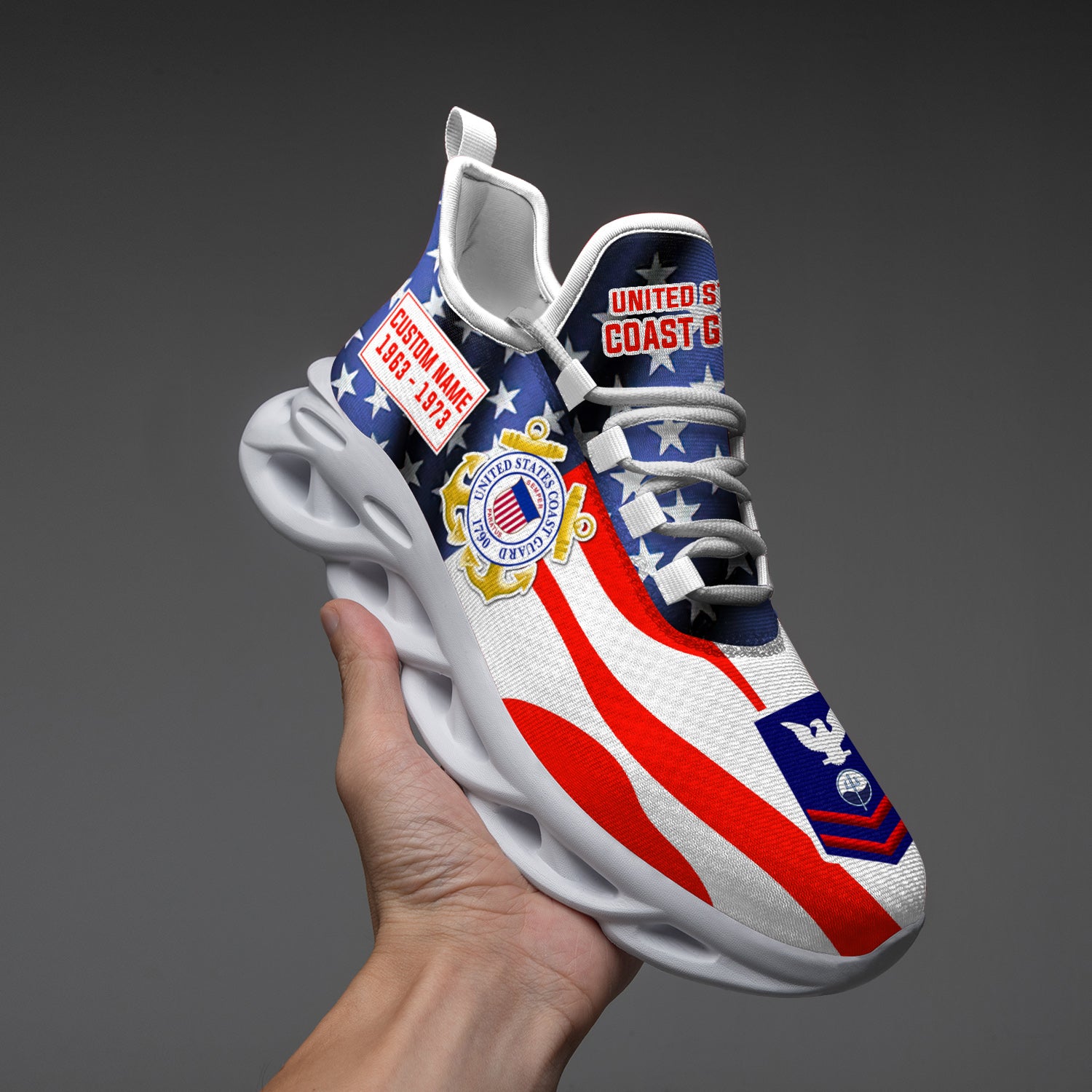 Personalized US Coast Guard Max Soul Shoes Sneakers for Men And Women – Casual Shoes, Streetwear Shoes - Image 4
