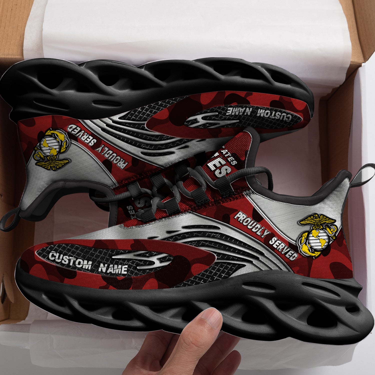 Personalized US Marine Corps Max Soul Shoes Sneakers for Men And Women – Casual Shoes, Streetwear Shoes - Image 3