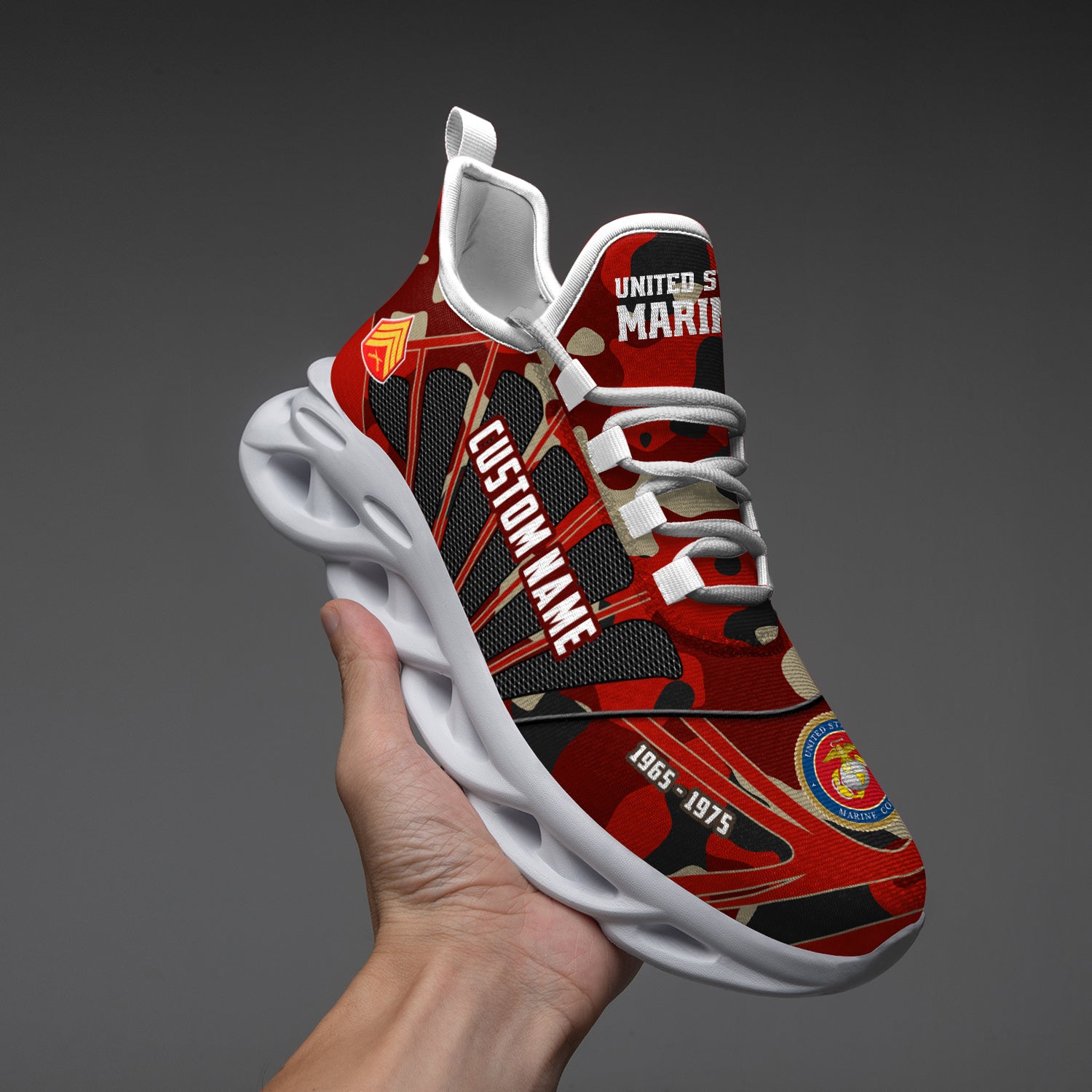 Personalized US Marine Corps Max Soul Shoes Sneakers for Men And Women – Casual Shoes, Streetwear Shoes - Image 4