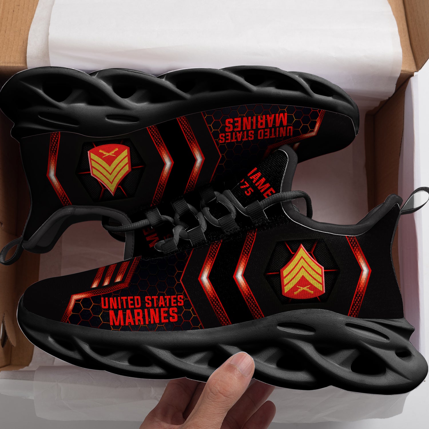 Personalized US Marine Corps Max Soul Shoes Sneakers for Men And Women – Casual Shoes, Streetwear Shoes - Image 3