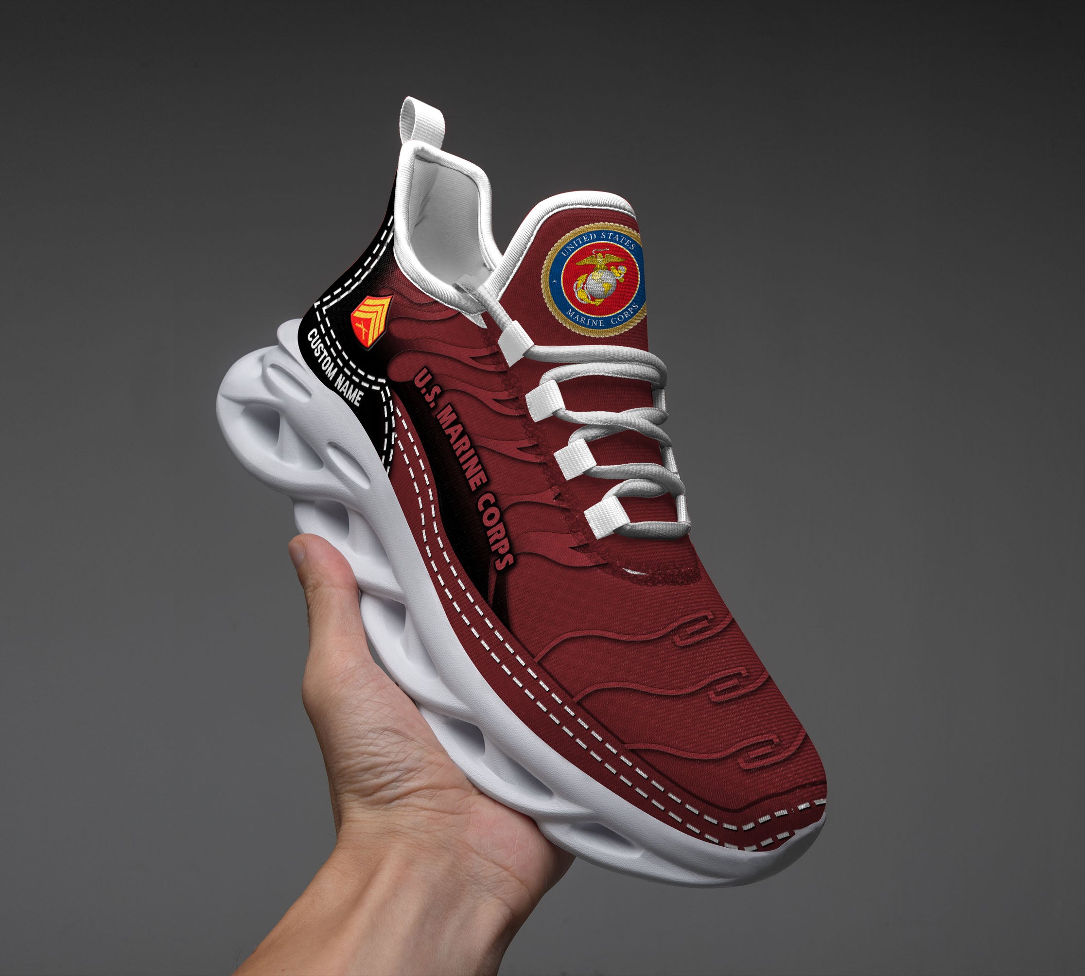Personalized US Marine Corps Max Soul Shoes Sneakers for Men And Women – Casual Shoes, Streetwear Shoes - Image 4
