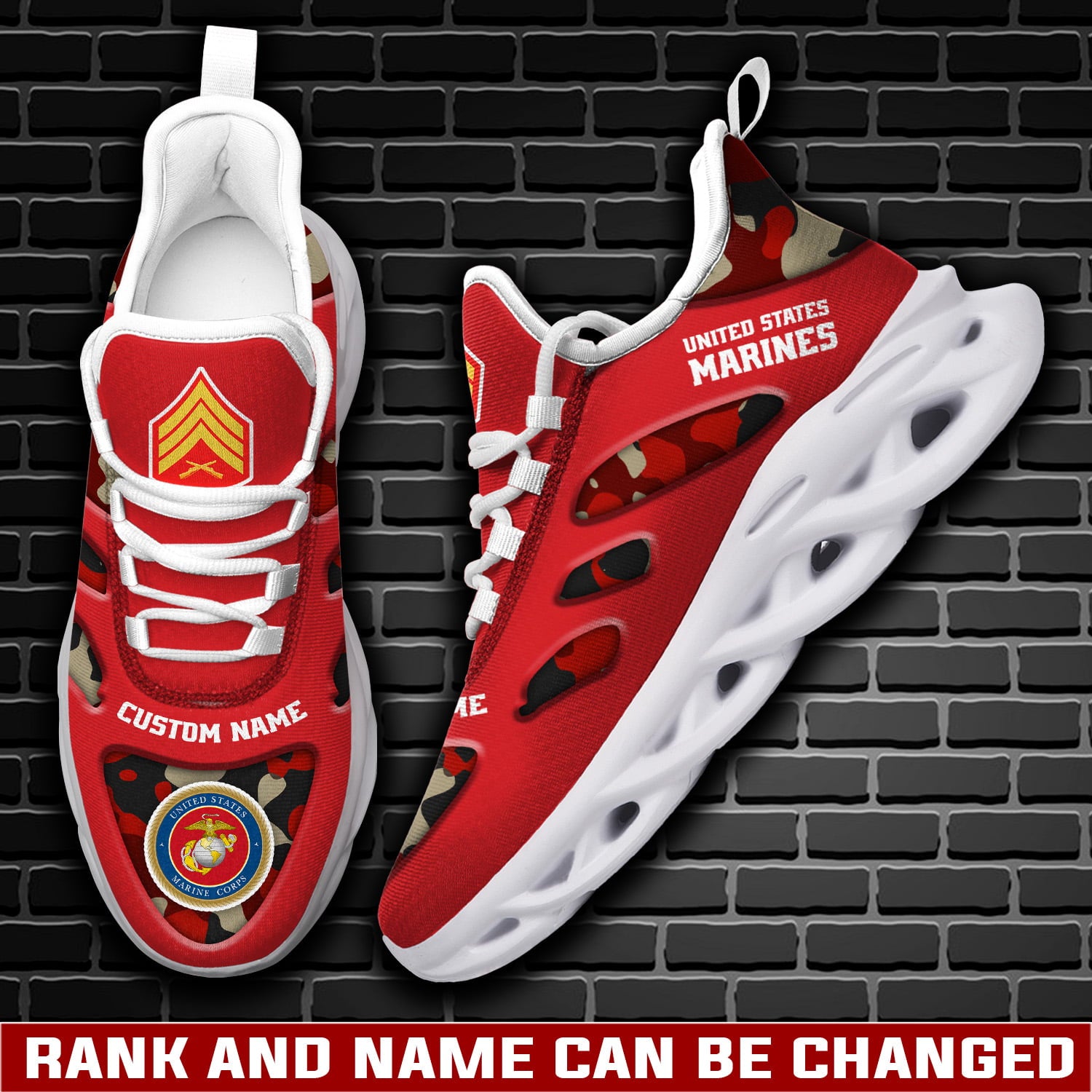 Personalized US Marine Corps Max Soul Shoes Sneakers for Men And Women – Casual Shoes, Streetwear Shoes