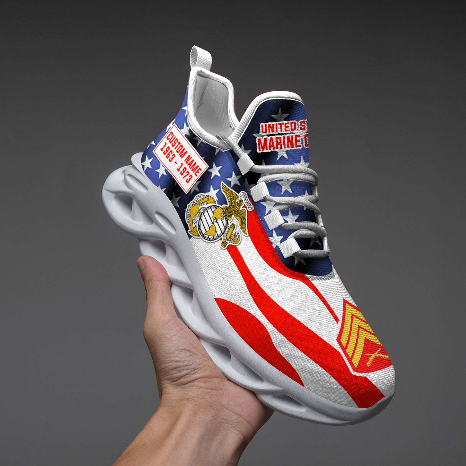 Personalized US Marine Corps Max Soul Shoes Sneakers for Men And Women – Casual Shoes, Streetwear Shoes - Image 4