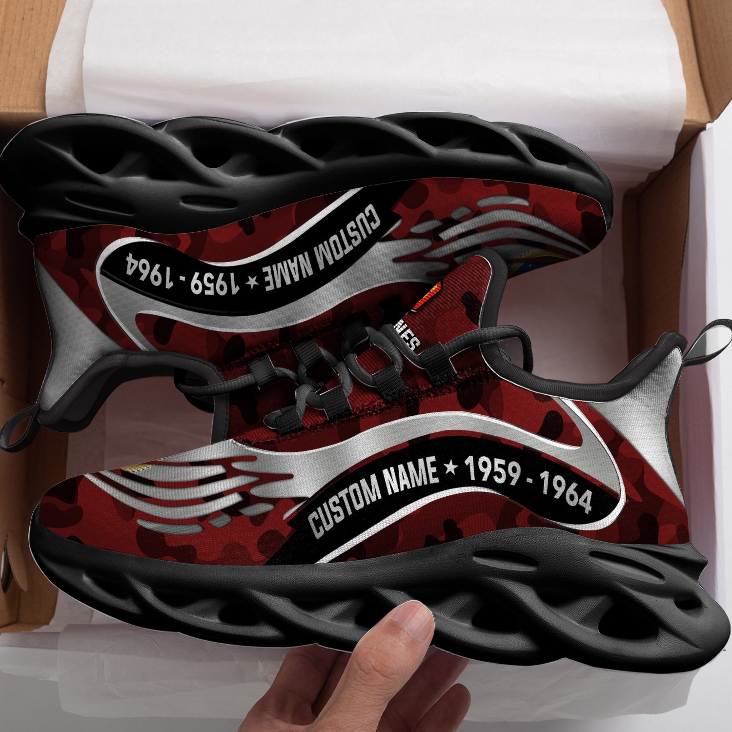 Personalized US Marine Corps Max Soul ShoesSneakers for Men And Women – Casual Shoes, Streetwear Shoes - Image 3