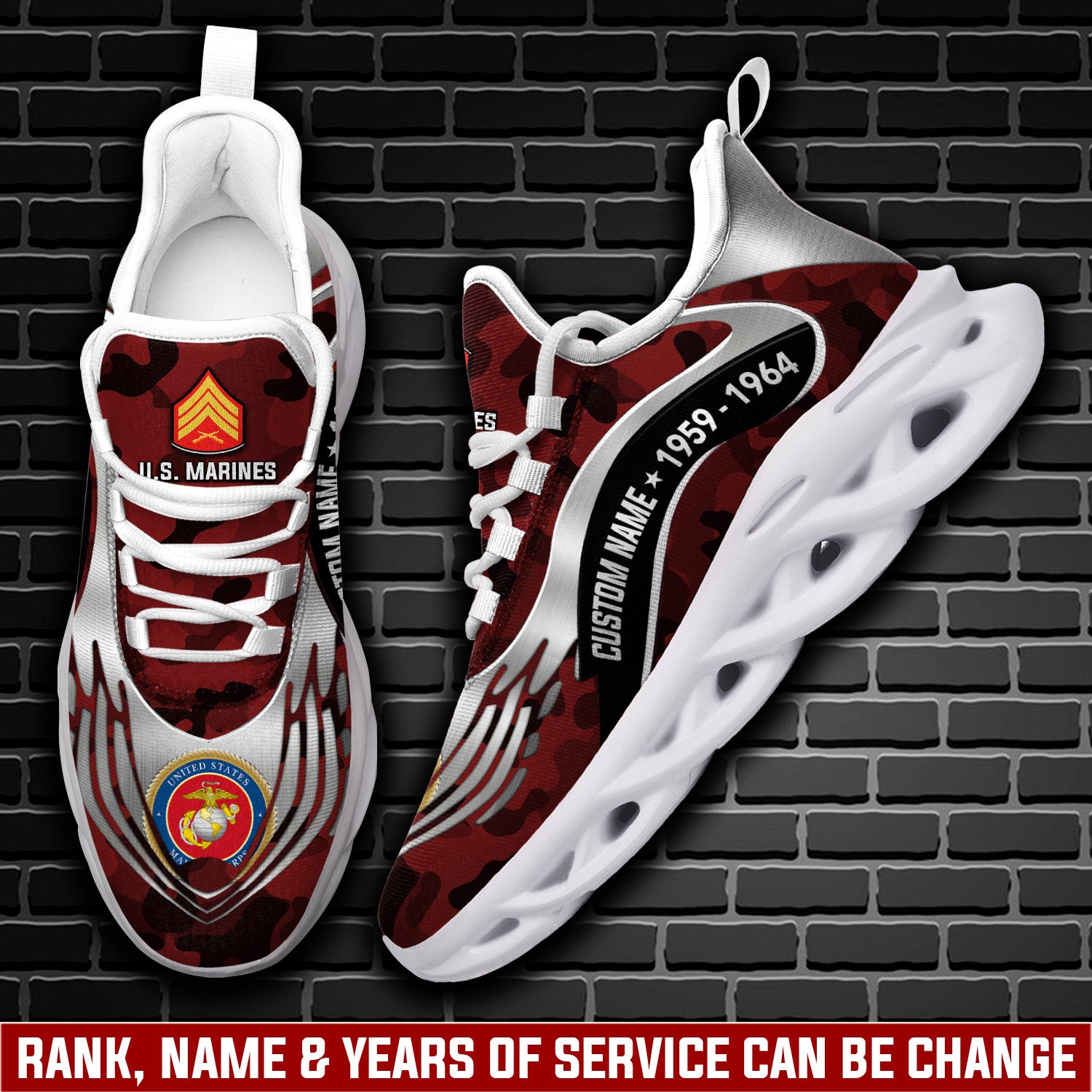 Personalized US Marine Corps Max Soul ShoesSneakers for Men And Women – Casual Shoes, Streetwear Shoes