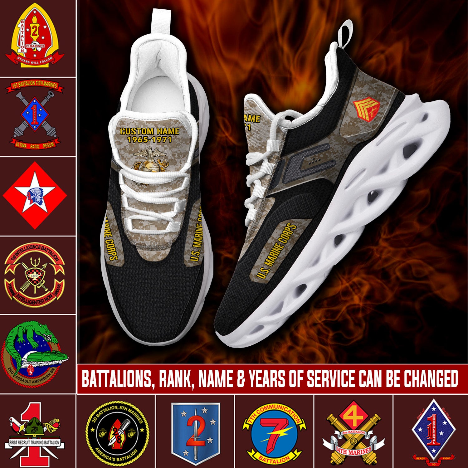 Personalized US Marine Corps Max Soul ShoesSneakers for Men And Women – Casual Shoes, Streetwear Shoes
