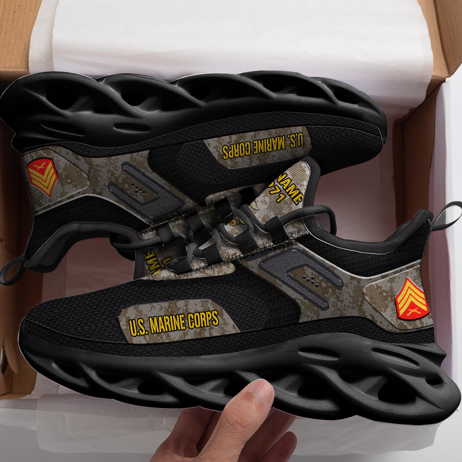 Personalized US Marine Corps Max Soul ShoesSneakers for Men And Women – Casual Shoes, Streetwear Shoes - Image 3