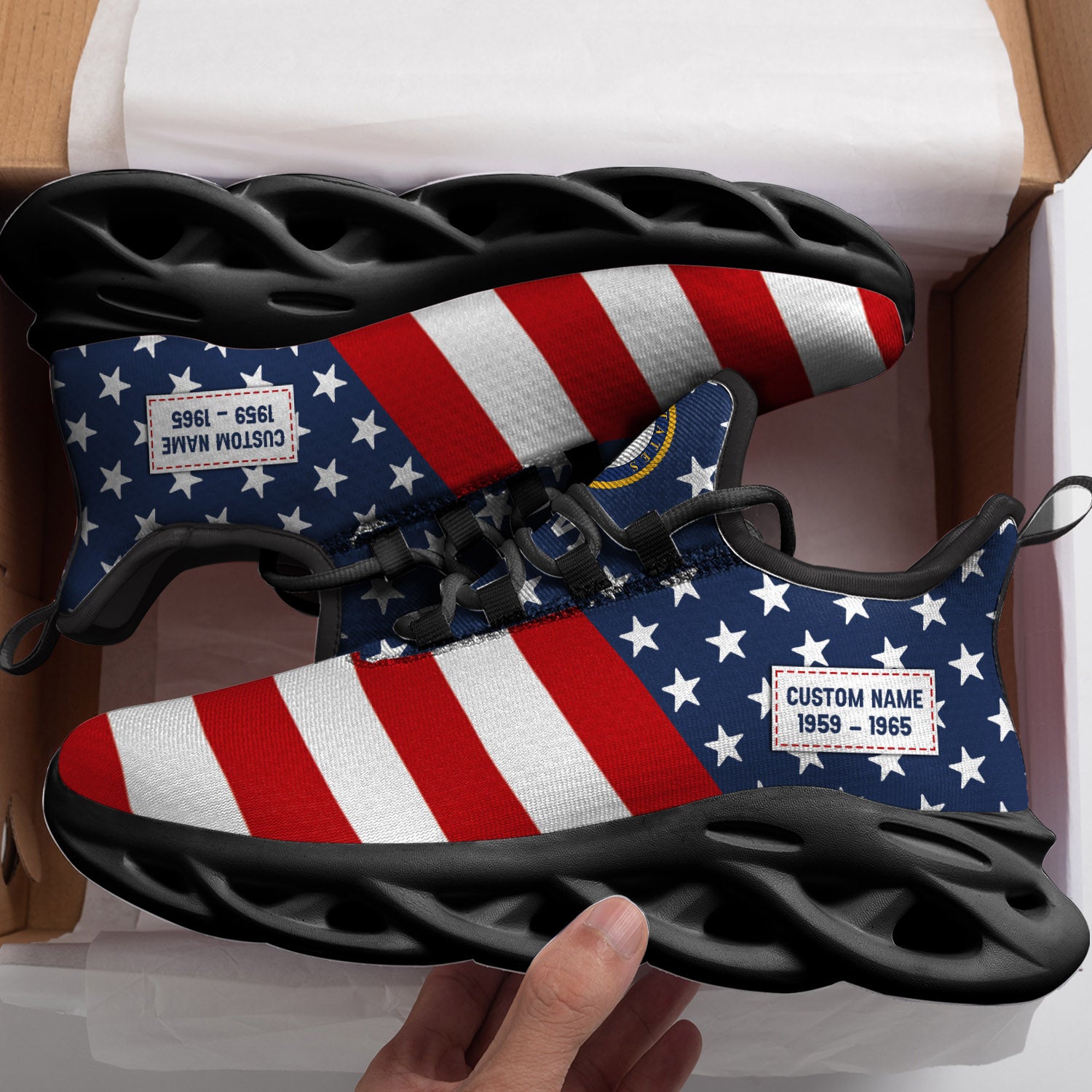 Personalized US Navy Max Soul Shoes Sneakers for Men And Women – Casual Shoes, Streetwear Shoes - Image 3