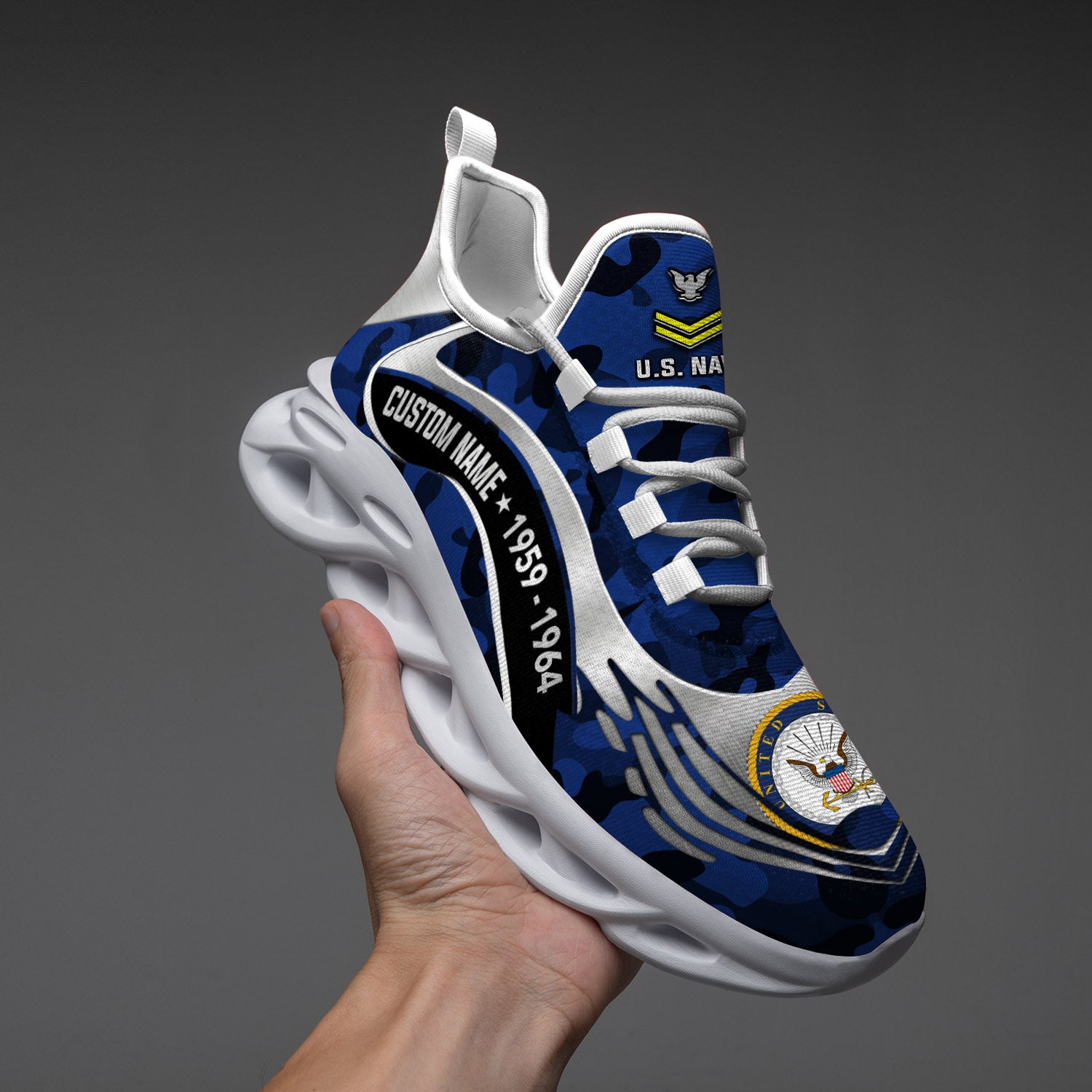 Personalized US Navy Max Soul Shoes Sneakers for Men And Women – Casual Shoes, Streetwear Shoes - Image 4