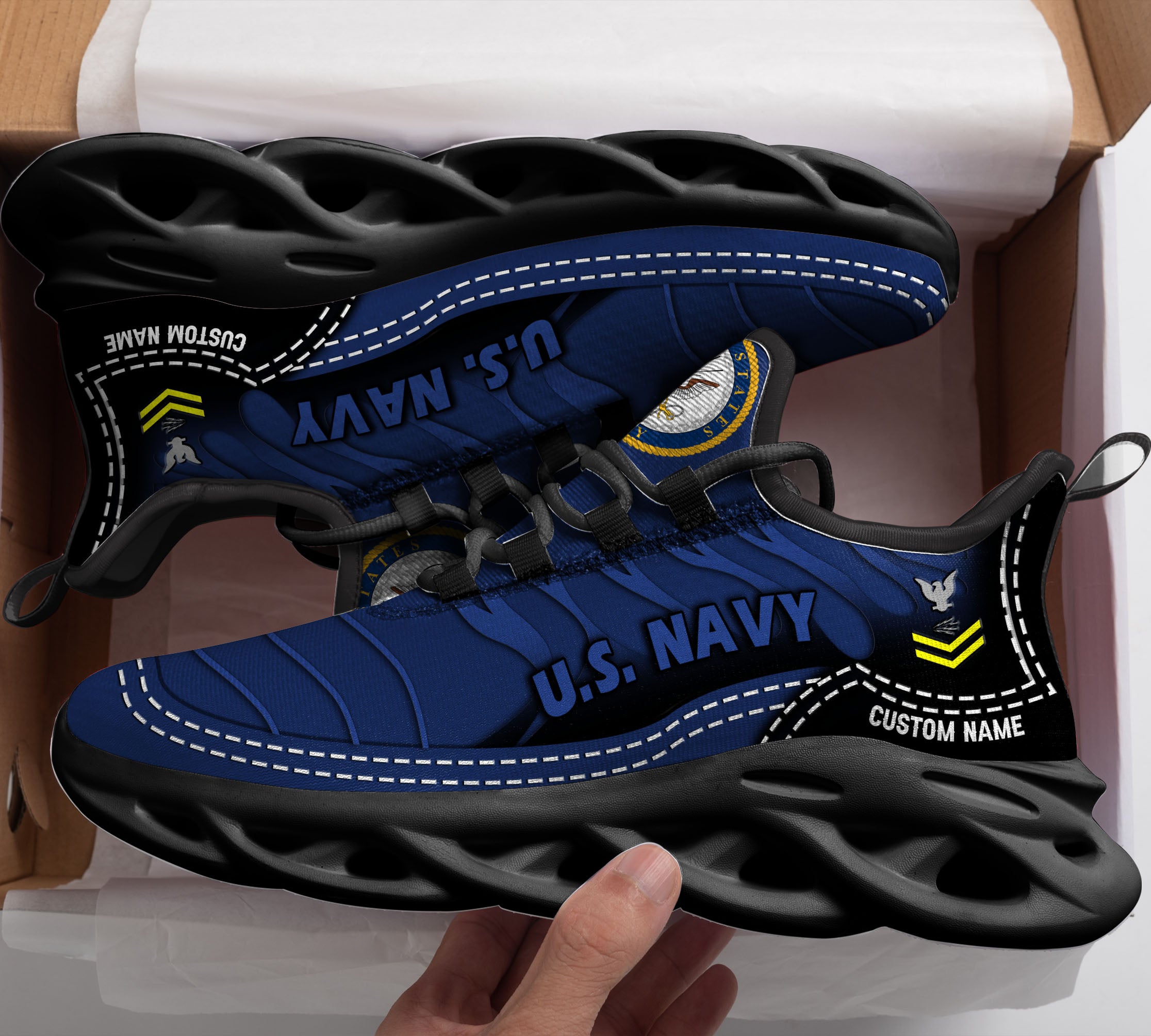 Personalized US Navy Max Soul Shoes Sneakers for Men And Women – Casual Shoes, Streetwear Shoes - Image 3