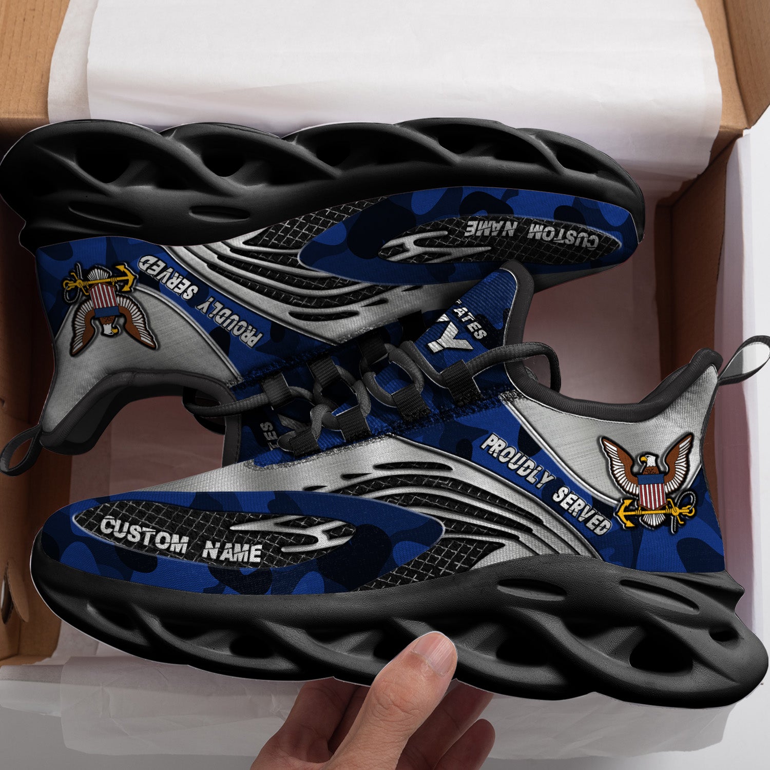 Personalized US Navy Max Soul Shoes Sneakers for Men And Women – Casual Shoes, Streetwear Shoes - Image 3