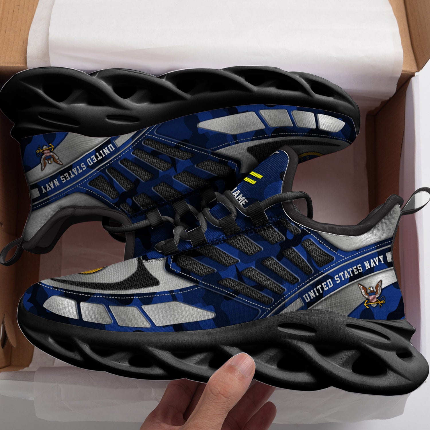 Personalized US Navy Max Soul Shoes Sneakers for Men And Women – Casual Shoes, Streetwear Shoes - Image 3