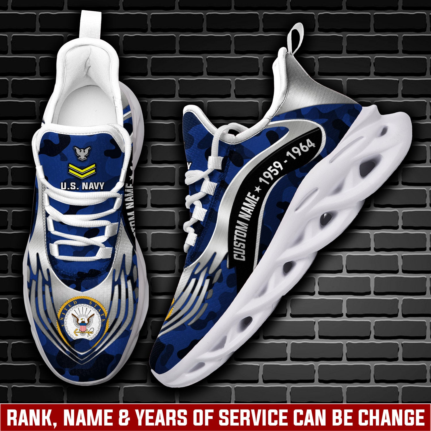 Personalized US Navy Max Soul Shoes Sneakers for Men And Women – Casual Shoes, Streetwear Shoes
