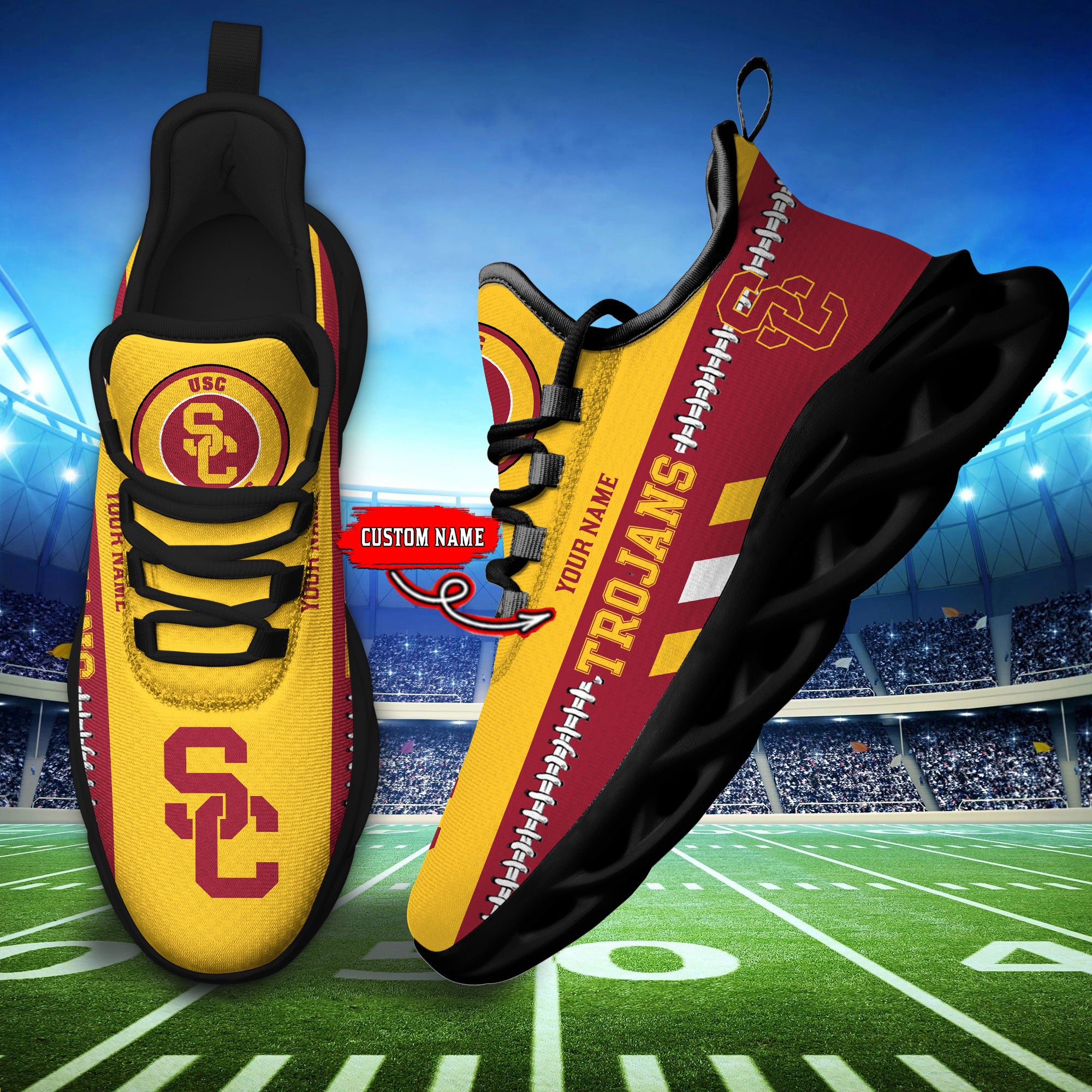 Personalized USC Trojans Max Soul Shoes Sneakers for Men And Women – Casual Shoes, Streetwear Shoes - Image 4