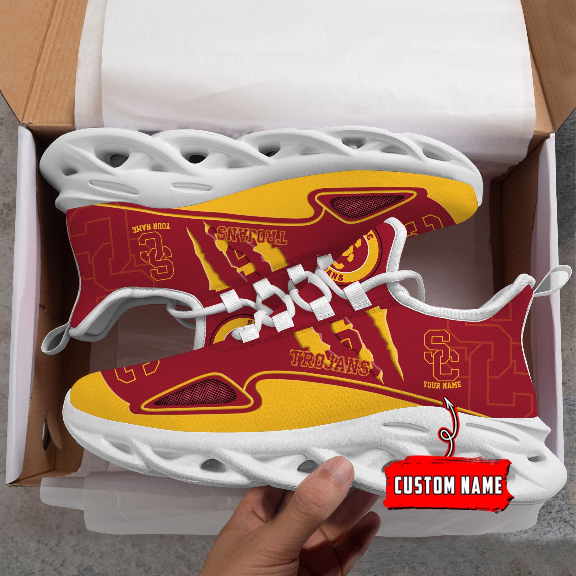 Personalized USC Trojans Max Soul Shoes Sneakers for Men And Women – Casual Shoes, Streetwear Shoes - Image 6