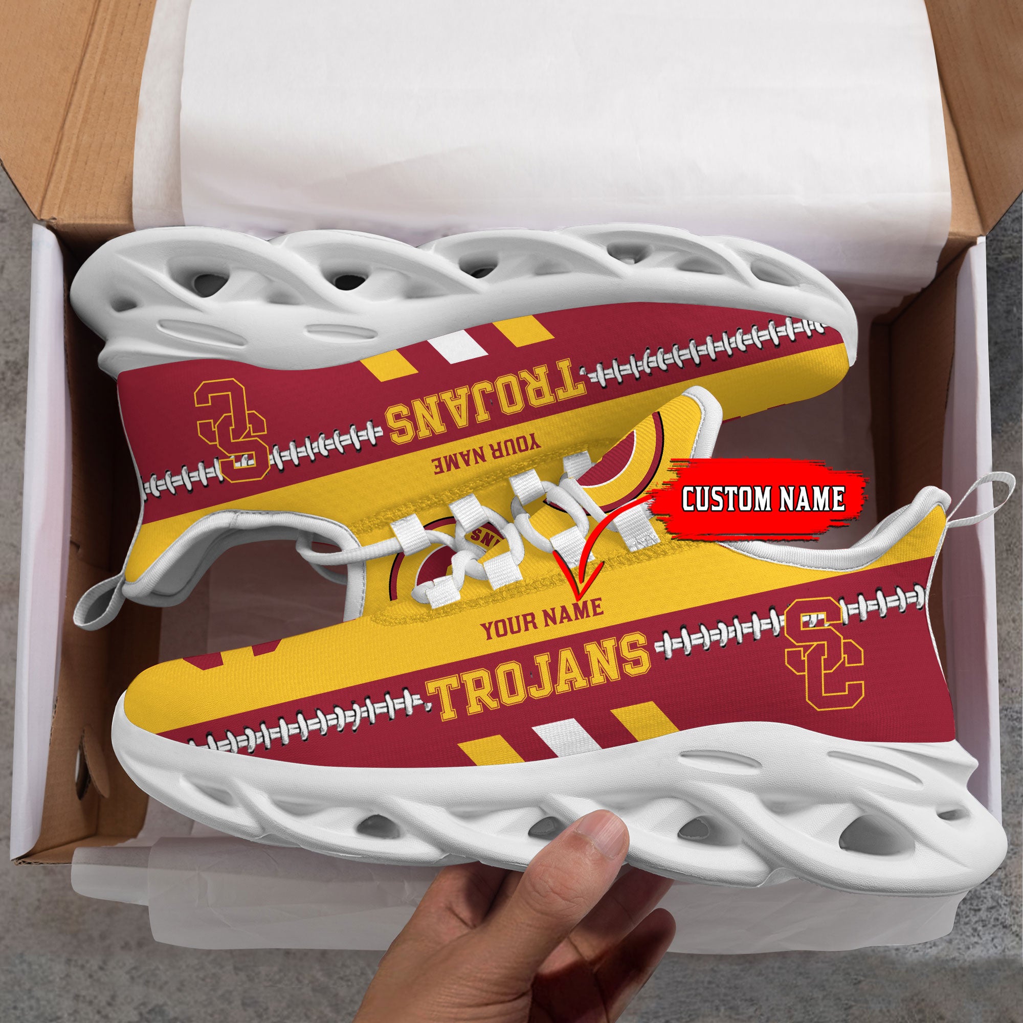 Personalized USC Trojans Max Soul Shoes Sneakers for Men And Women – Casual Shoes, Streetwear Shoes - Image 3