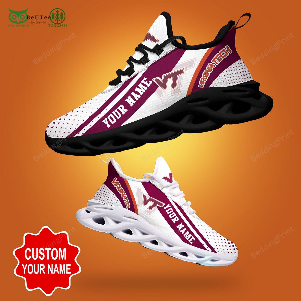 Personalized Virginia Tech Hokies Max Soul Shoes Sneakers for Men And Women – Casual Shoes, Streetwear Shoes