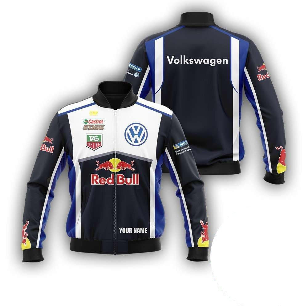 Personalized Volkswagen Red Bull Racing Castrol Edge Bomber Jacket | Automotive Jacket for Men & Women | Car Fan Gift