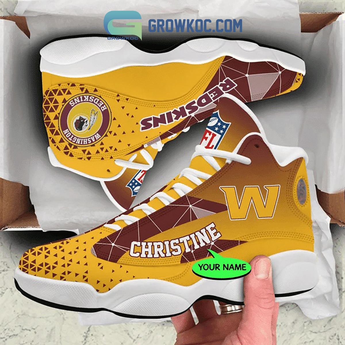 Personalized Washington Commanders JD13 Sneakers Shoes for Men & Women | Personalized Gift for Style Lovers