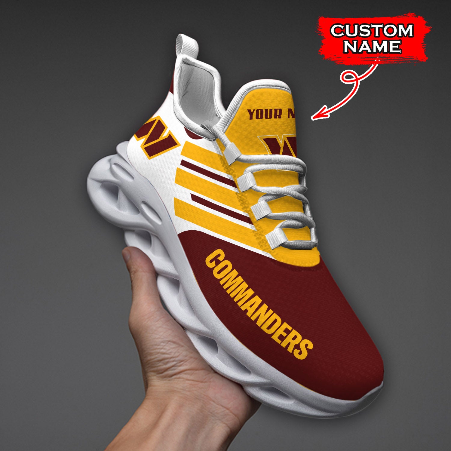 Personalized Washington Commanders NFL Max Soul Shoes Sneakers for Men And Women – NFL Football Fan Shoes, Team Sneakers