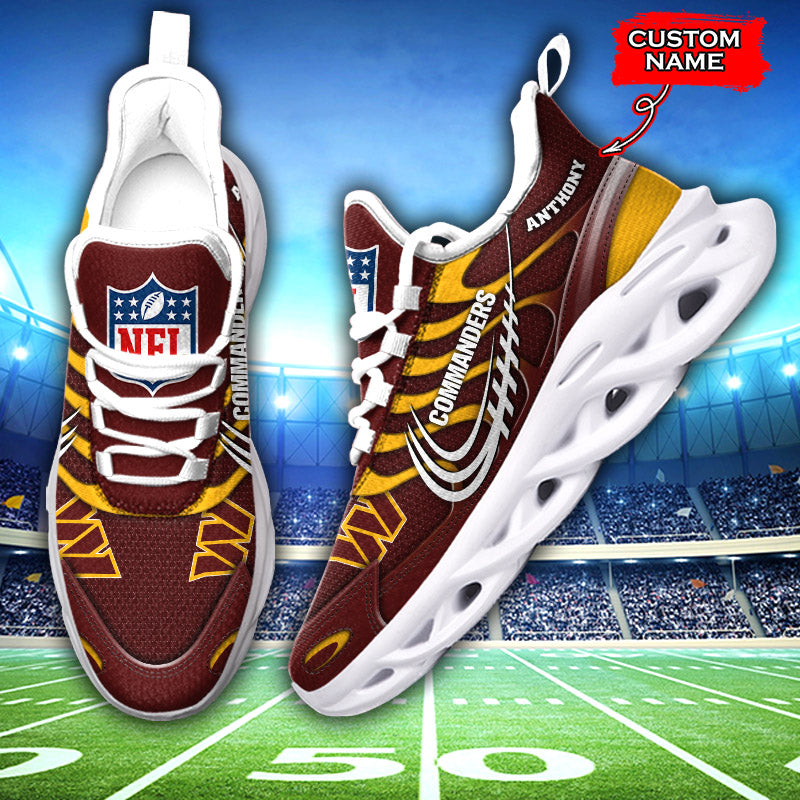 Personalized Washington Commanders NFL Max Soul ShoesSneakers for Men And Women – NFL Football Fan Shoes, Team Sneakers