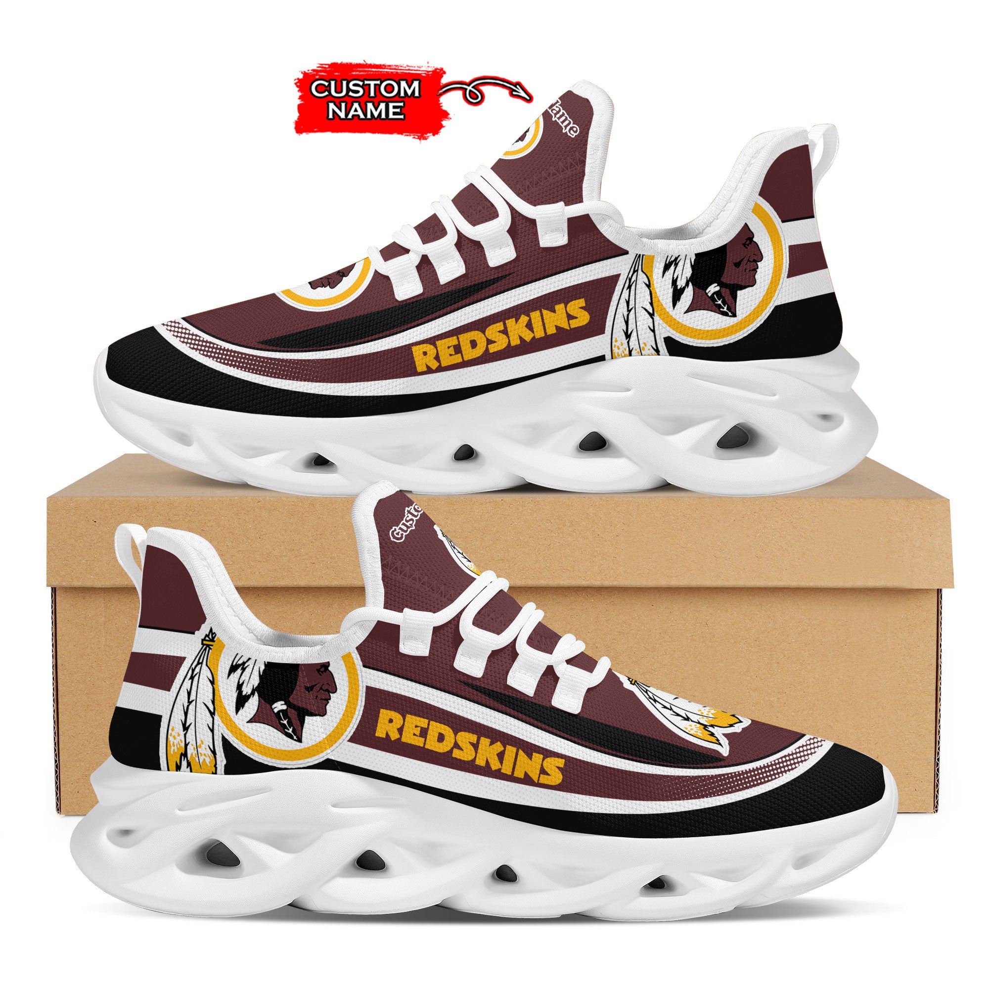 Personalized Washington Redskins Max Soul Shoes Sneakers for Men And Women – MLB Baseball Fan Shoes, Team Sneakers