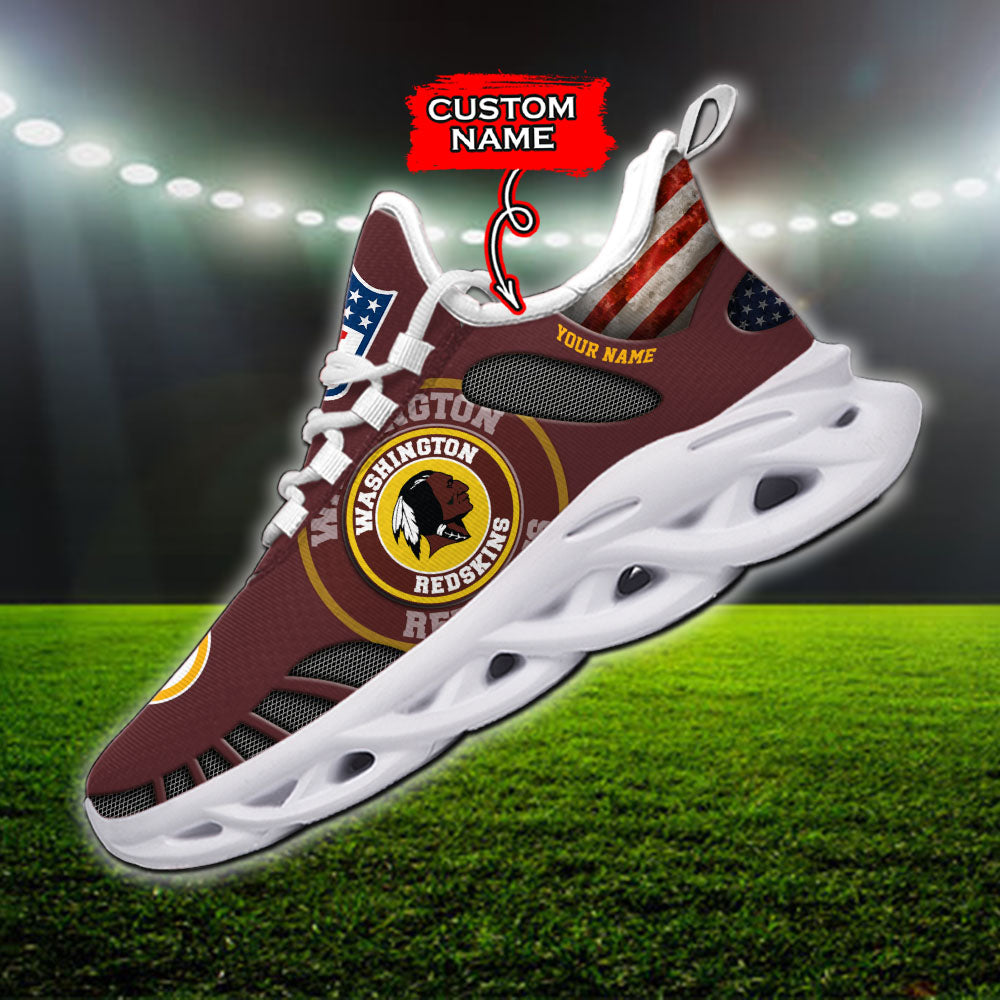 Personalized Washington Redskins NFL Max Soul Shoes Sneakers for Men And Women – NFL Football Fan Shoes, Team Sneakers