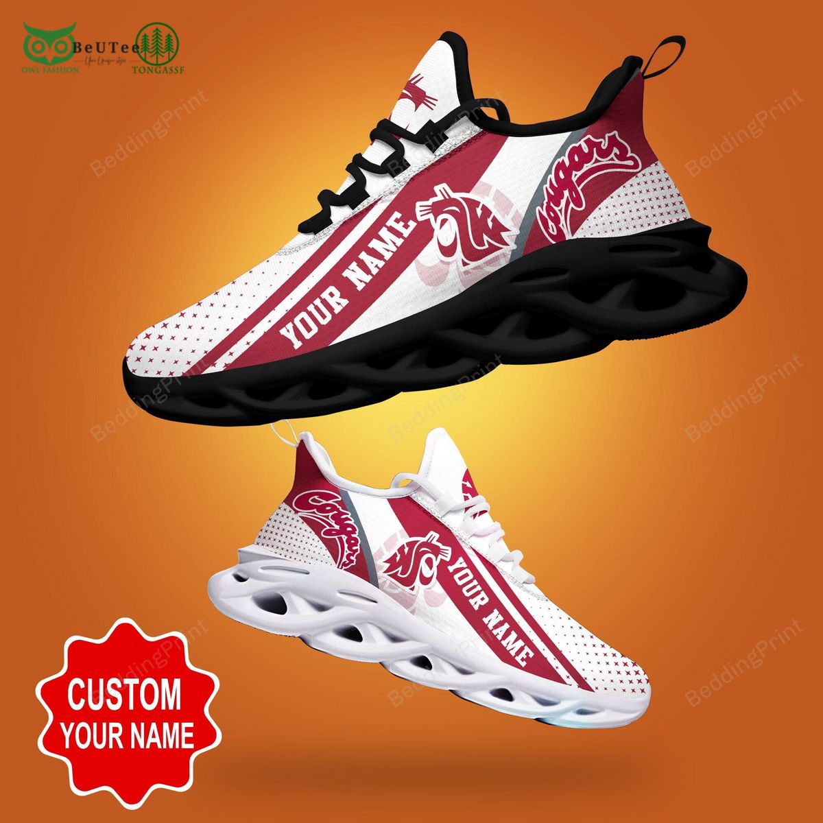 Personalized Washington State Cougars Max Soul Shoes Sneakers for Men And Women – NCAA Fan Shoes, Team Sneakers