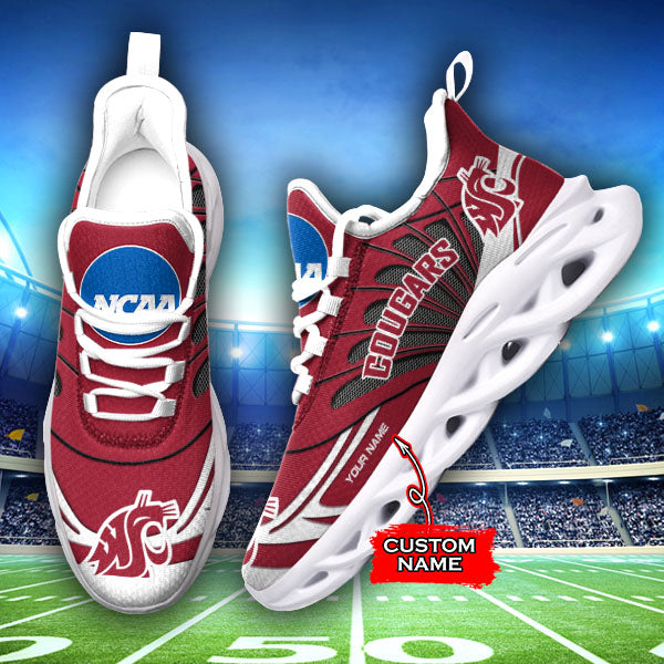 Personalized Washington State Cougars NCAA Max Soul Shoes Sneakers for Men And Women – NCAA Fan Shoes, Team Sneakers