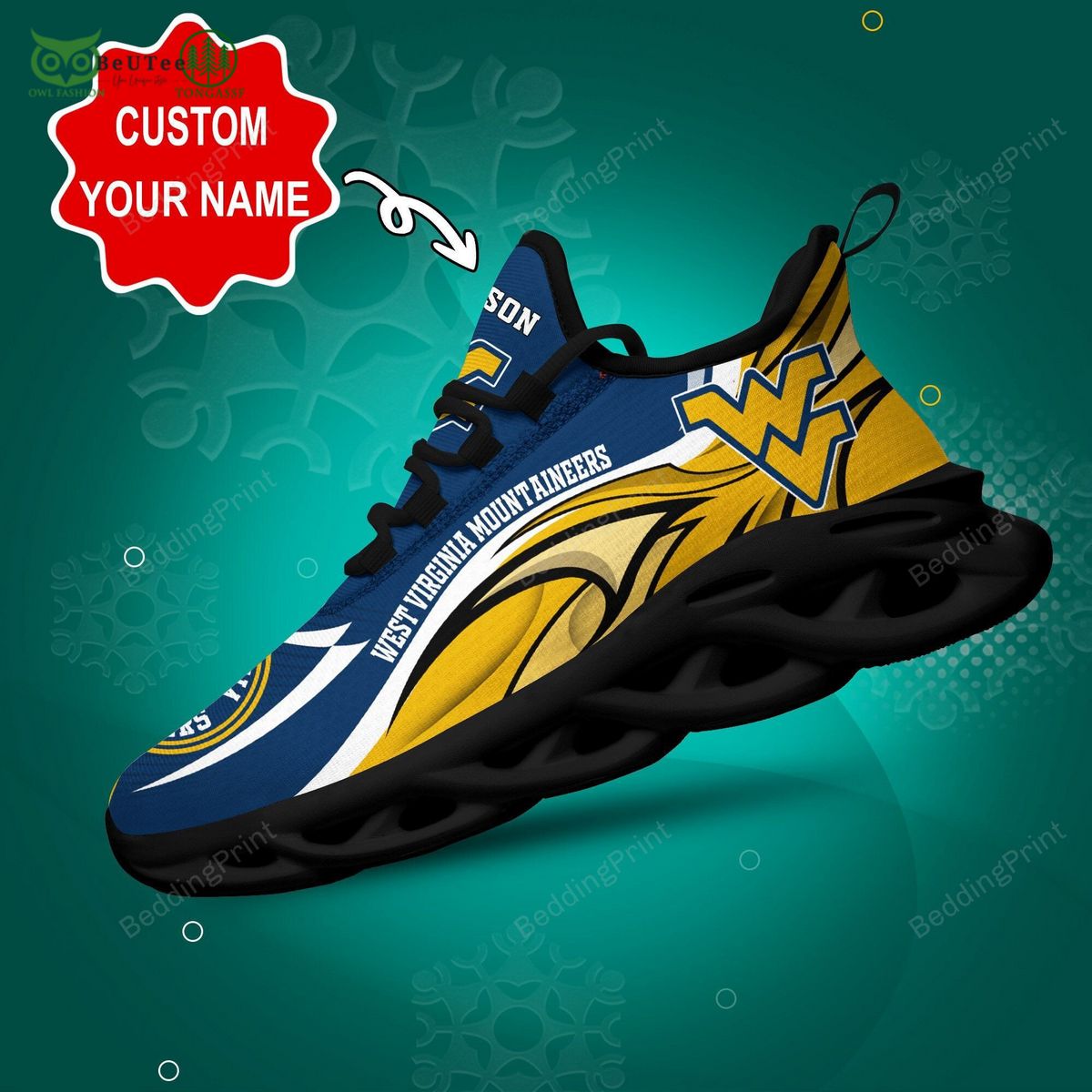 Personalized West Virginia Mountaineers Max Soul Shoes Sneakers for Men And Women – Casual Shoes, Streetwear Shoes