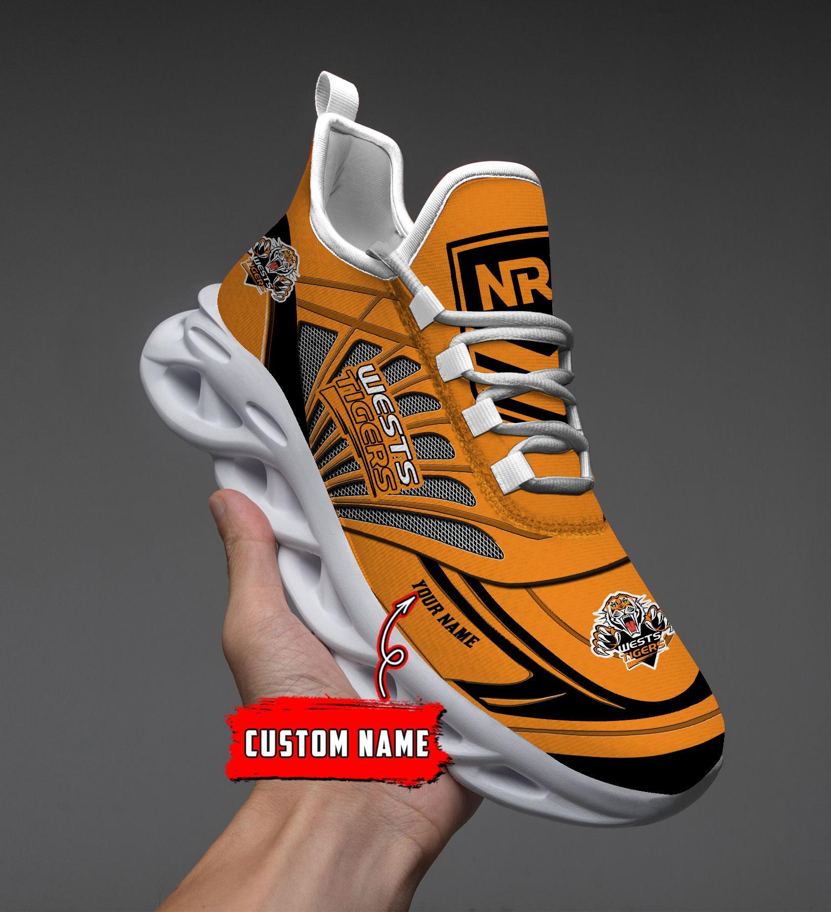 Personalized Wests Tigers Max Soul Shoes Sneakers for Men And Women – MLB Baseball Fan Shoes, Team Sneakers