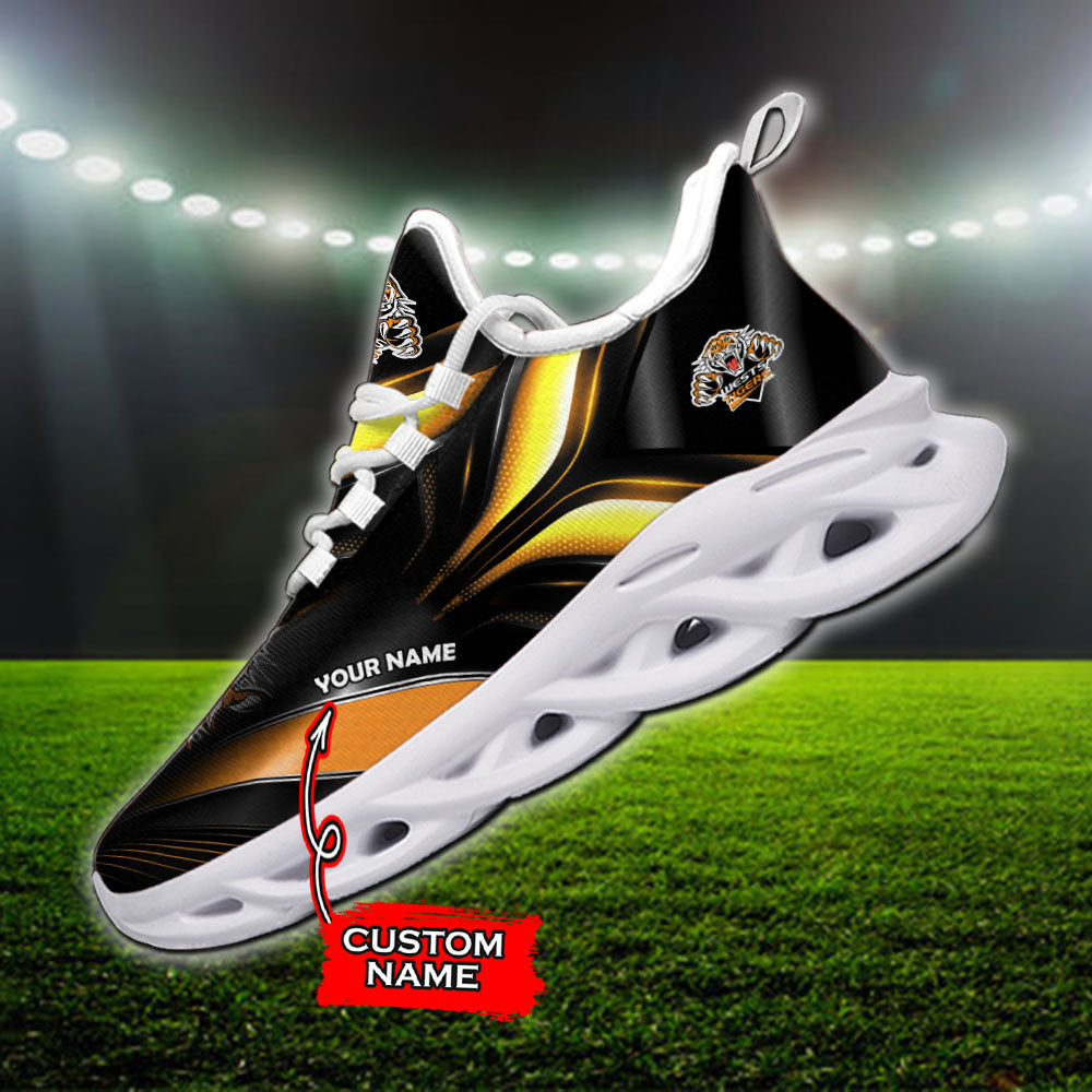 Personalized Wests Tigers NRL Max Soul Shoes Sneakers for Men And Women – MLB Baseball Fan Shoes, Team Sneakers