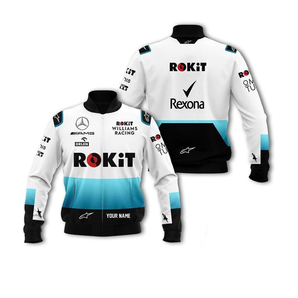 Personalized Williams Racing Rokit Rexona Bomber Jacket | Streetwear Jacket for Men & Women | Fan Gift
