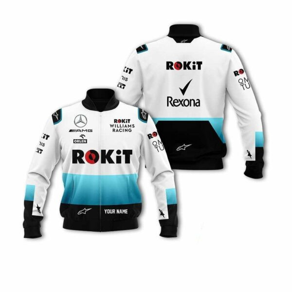 Personalized Williams Racing Rokit Rexona Bomber Jacket | Streetwear Jacket for Men & Women | Fan Gift