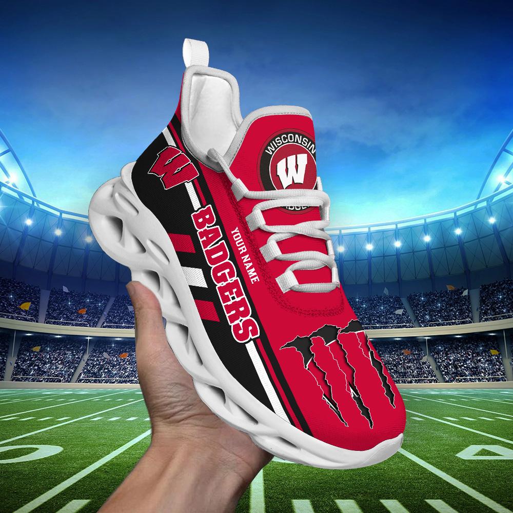 Personalized Wisconsin Badgers Max Soul Shoes Sneakers for Men And Women – NCAA Fan Shoes, Team Sneakers