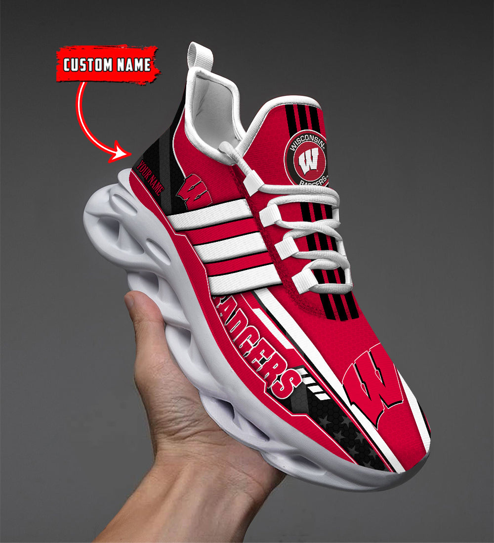 Personalized Wisconsin Badgers Max Soul Shoes Sneakers for Men And Women – NCAA Fan Shoes, Team Sneakers