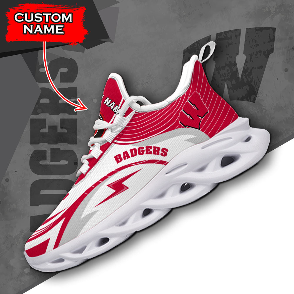 Personalized Wisconsin Badgers NCAA Max Soul Shoes Sneakers for Men And Women – NCAA Fan Shoes, Team Sneakers