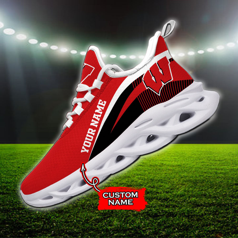 Personalized Wisconsin Badgers NCAA Max Soul Shoes Sneakers for Men And Women – NCAA Fan Shoes, Team Sneakers