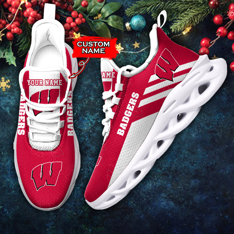 Personalized Wisconsin Badgers NCAA Max Soul Shoes Sneakers for Men And Women – NCAA Fan Shoes, Team Sneakers