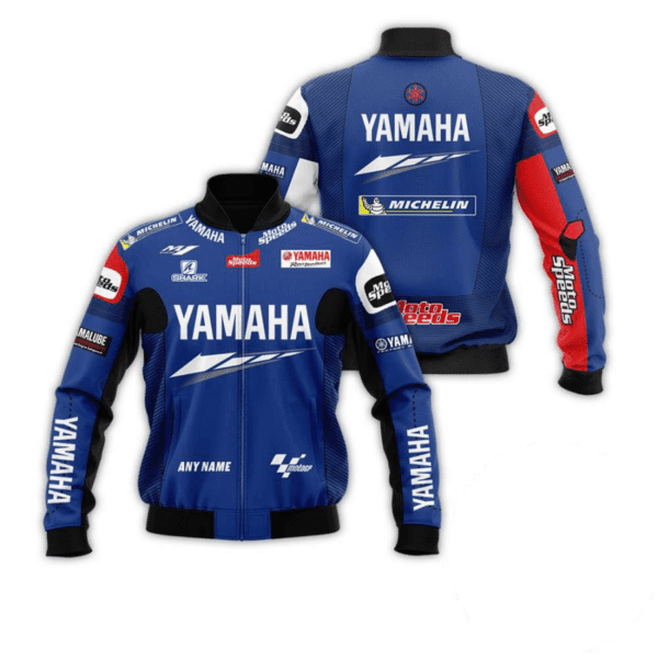 Personalized Yamaha Motogp Racing Manufacturer Team Bomber Jacket | Motorsport Racing Jacket for Men & Women | Racing Fan Gift