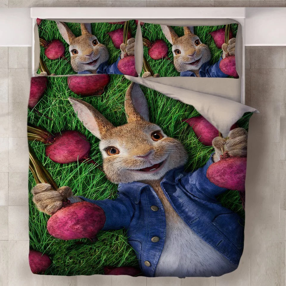 Peter Rabbit Duvet Cover Quilt Cover Pillowcase Bedding Set Bed Linen Home Bedroom Decor