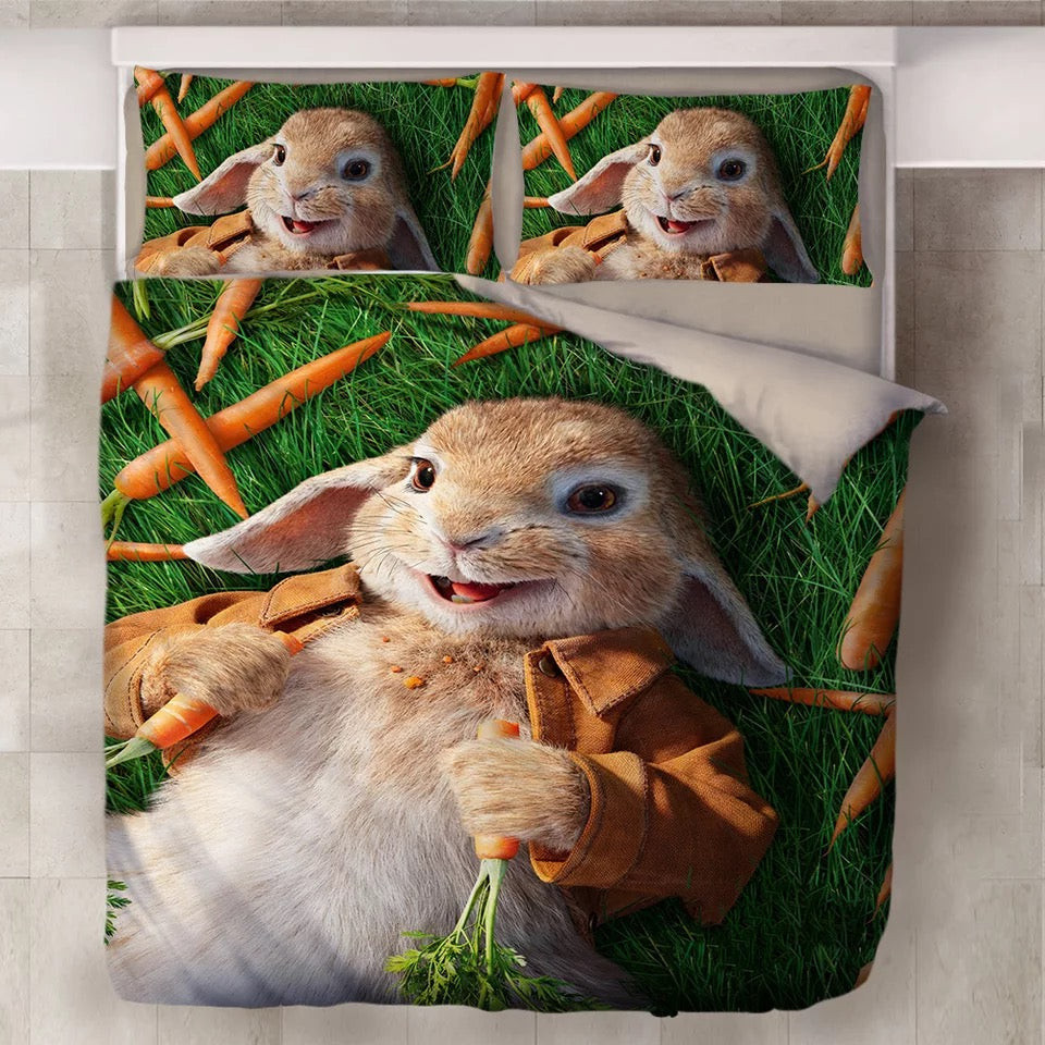 Peter Rabbit Duvet Cover Quilt Cover Pillowcase Bedding Set Bed Linen Home Bedroom Decor